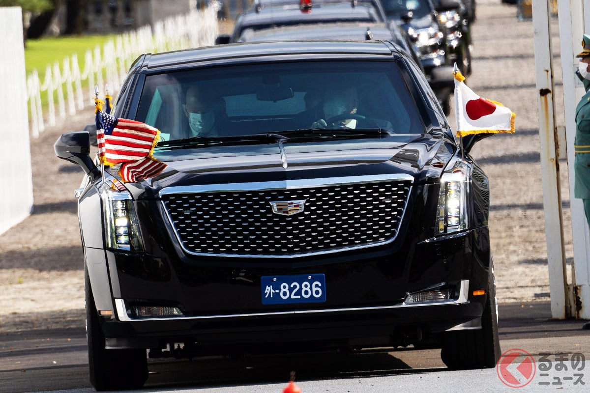 まさに地上最強仕様の ビースト 上陸 バイデン大統領の専用車 キャデラック ワン がスゴい トランプ氏来日と何が変わった くるまのニュース まさに地上最強仕様の ビースト 上陸 バイデン大統領の専用車 キャデラック ワン がスゴい トランプ氏来日と何が変わった くるまのニュース