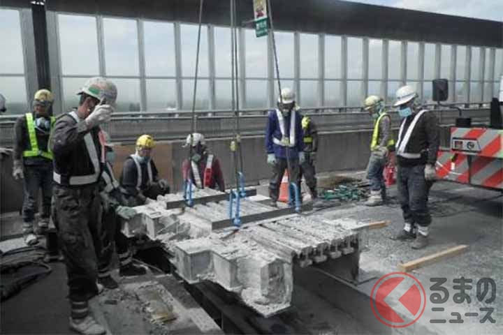 集中工事期間中に行う橋梁伸縮装置取替工事のイメージ(画像:NEXCO中日本)