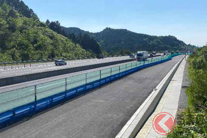 2022年5月時点の土山SA付近。左が名古屋方面(画像:NEXCO中日本)