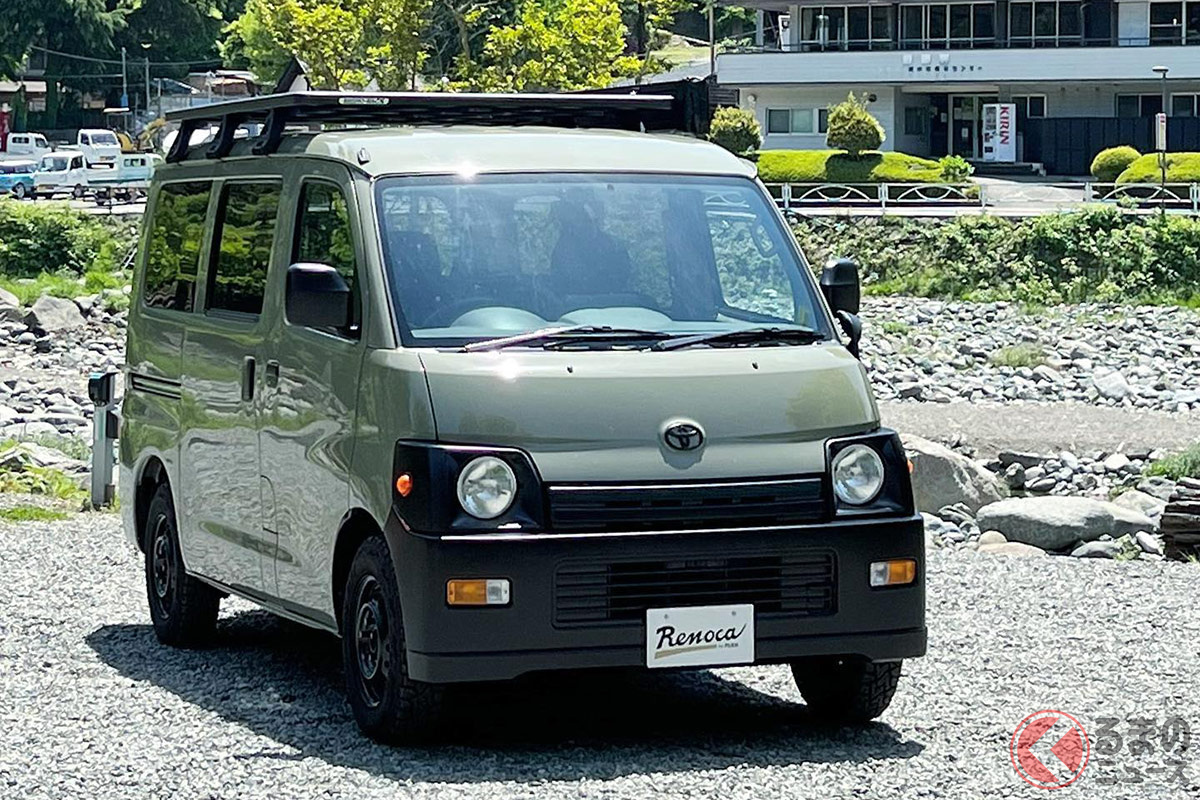 レトロ仕様のトヨタ タウンエース車中泊 がアツい 丸目ライト 黒エンブレムで女子人気も くるまのニュース レトロ仕様のトヨタ タウンエース車中泊 がアツい 丸目ライト 黒エンブレムで女子人気も くるまのニュース