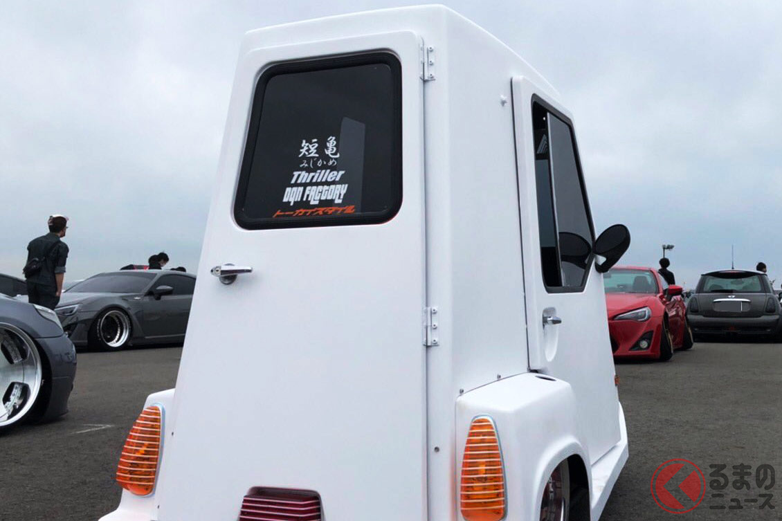 この扉はなに? ヤマハ「ジョグ」をベースに製作された日本グランドの「ピアピア」がスゴかった!(画像提供:たけ@xp911qx)