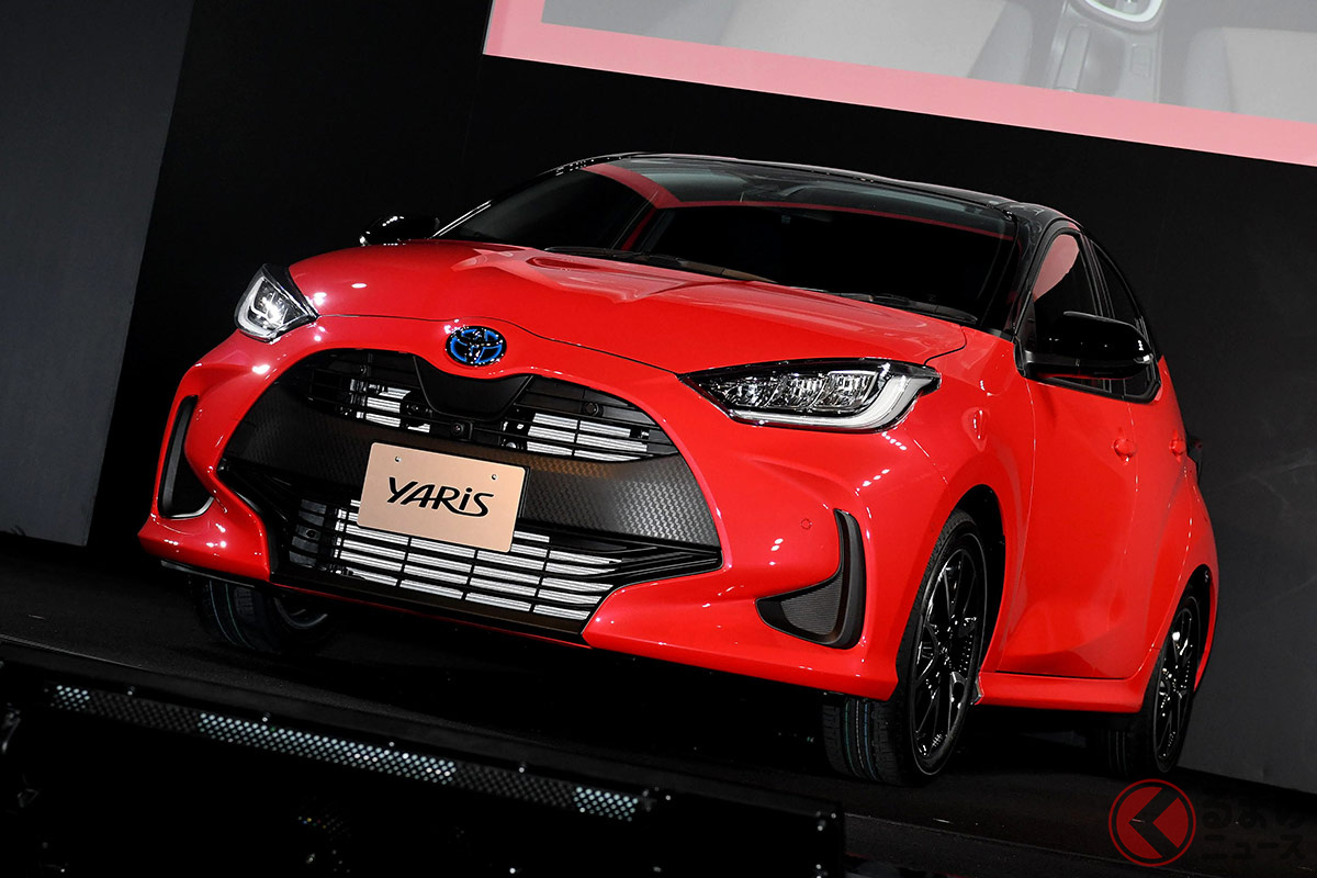 新型コロナ禍のなかでもっとも売れた登録車となるトヨタ「ヤリス」