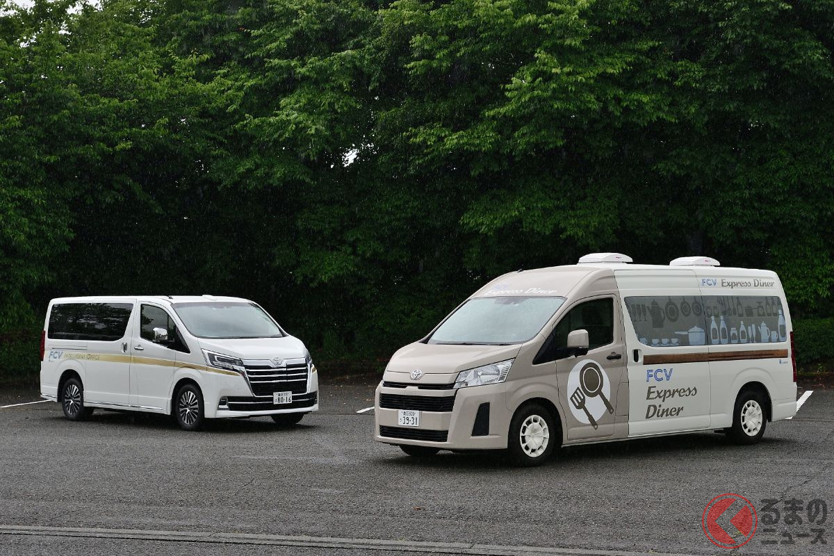 FCV化された世界で1台のトヨタ「グランエース」と「ハイエース(300系)」