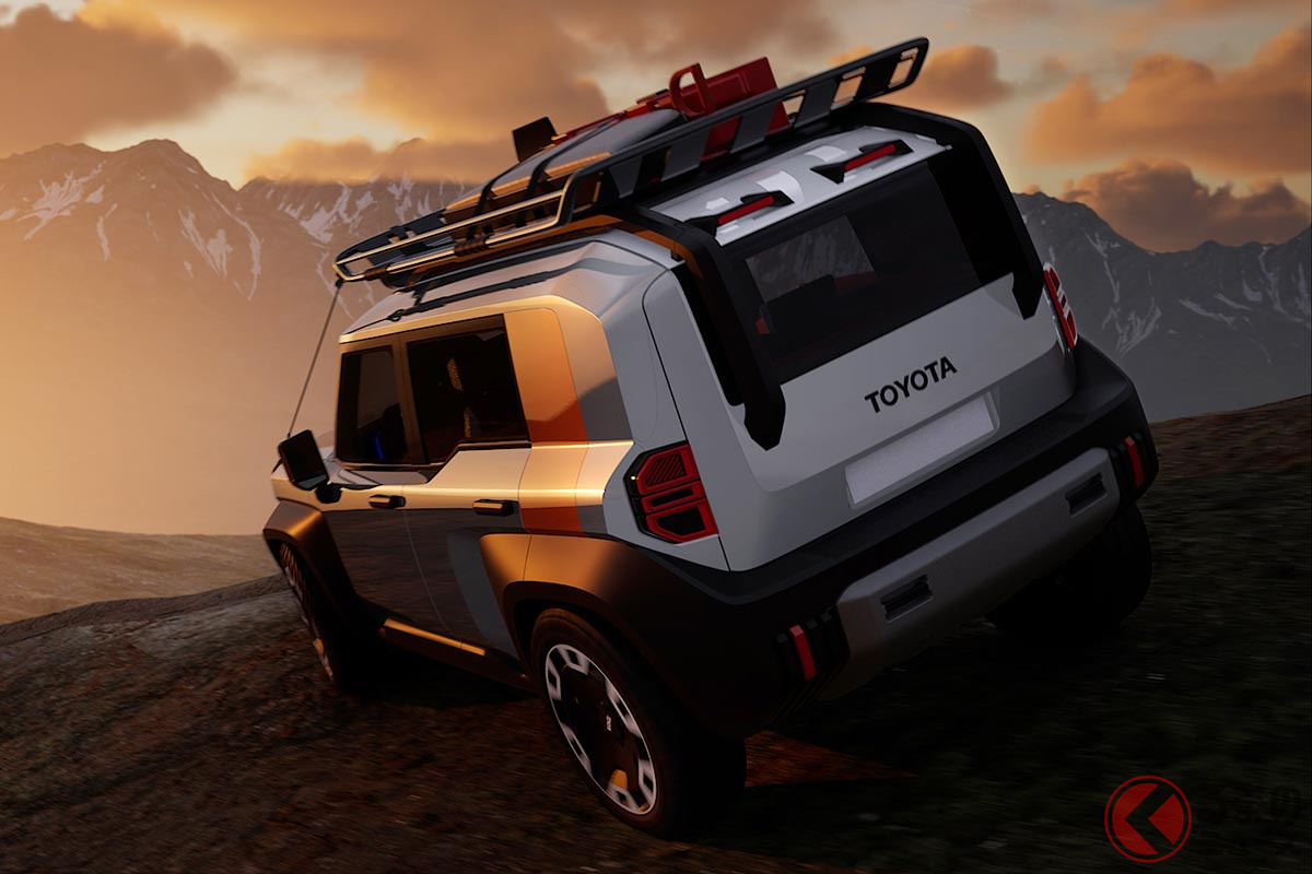 トヨタ新型「ランクルミニ(ランドクルーザーFJ?)」は2025年秋ー冬に発表?(画像:コンパクトクルーザーEV)