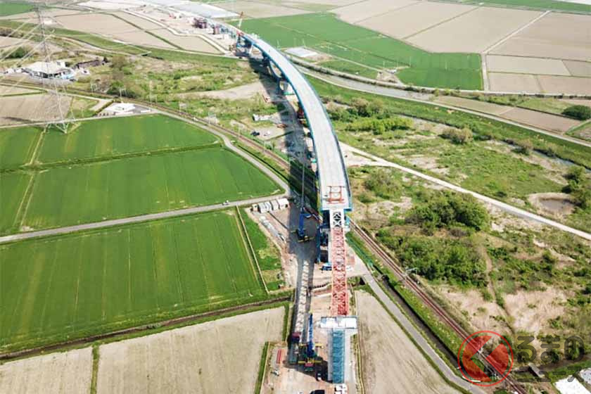 養老IC~北勢IC(仮称)間で建設が進む東海環状道(画像:国土交通省中部地方整備局)