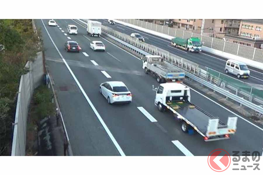 太宰府IC上り出口約1km手前の対策後の状況。2021年11月撮影(画像:NEXCO西日本)