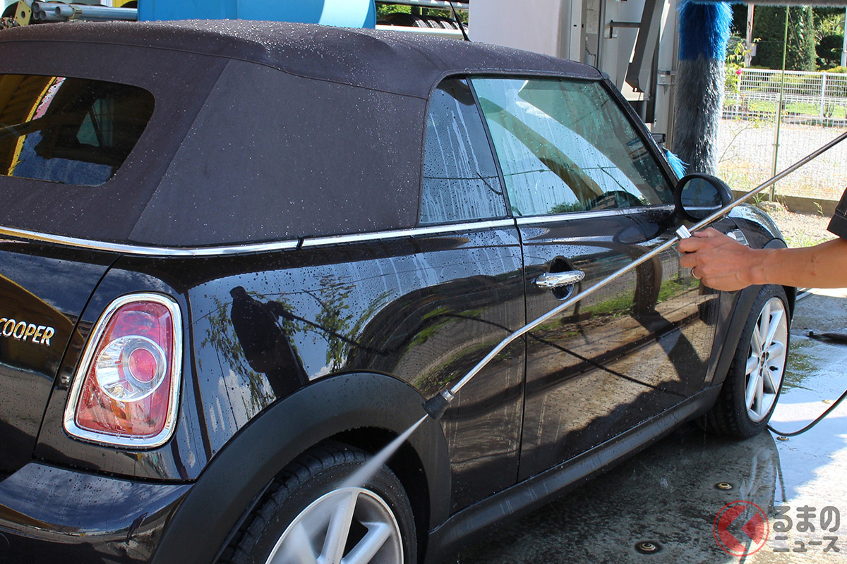 ソフトトップ部分には高圧洗浄はNG!