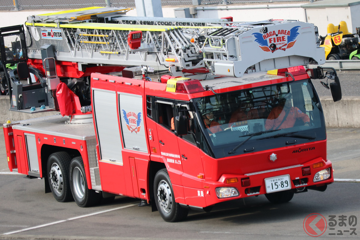 子供の頃憧れた消防車は購入出来るかもしれない (画像はツインリンクもてぎでのイベント)