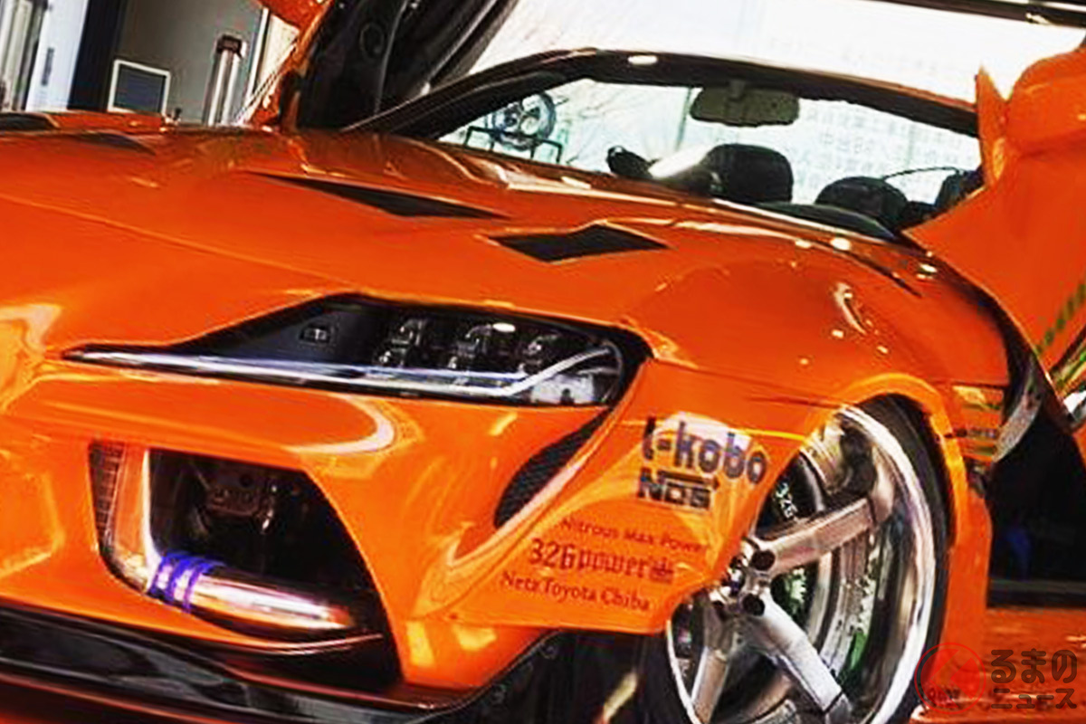 意外なクルマをベースに制作された世界で1台のオープン仕様の特製スープラ(画像提供:NATS)