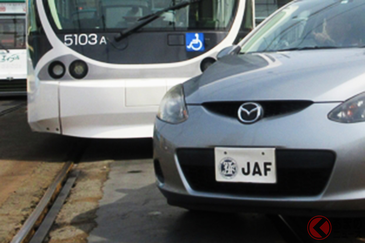 路面電車とクルマの接触事故が後を絶たないという(画像はイメージ)