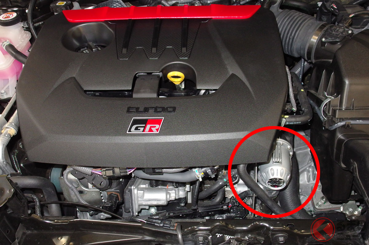 GRヤリス用「スーパーSQV IV」の、大気開放時の様子