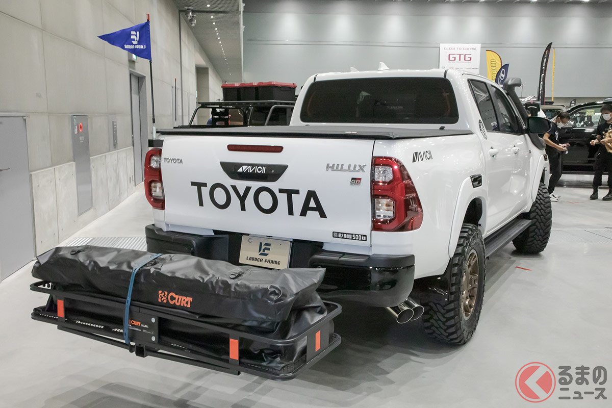 ハイラックスにはさまざまなカスタマイズが存在する(撮影:山崎友貴)