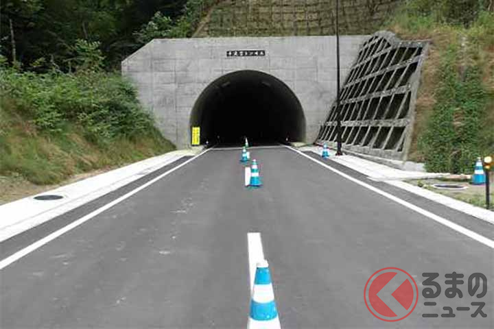 国道399号十文字トンネルの川内村側坑口(画像:国土交通省東北地方整備局磐城国道事務所)
