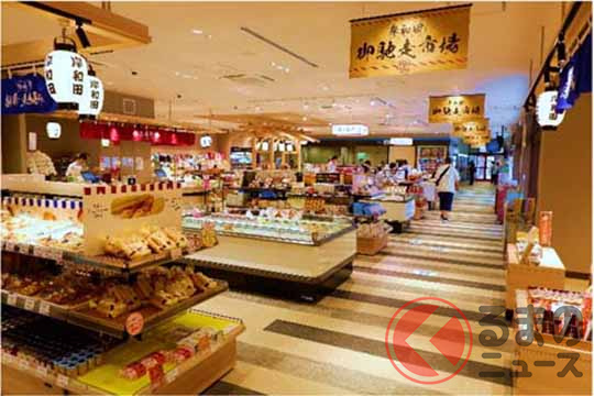 阪和道下り・岸和田SAの「御馳走市場」(画像:NEXCO西日本)