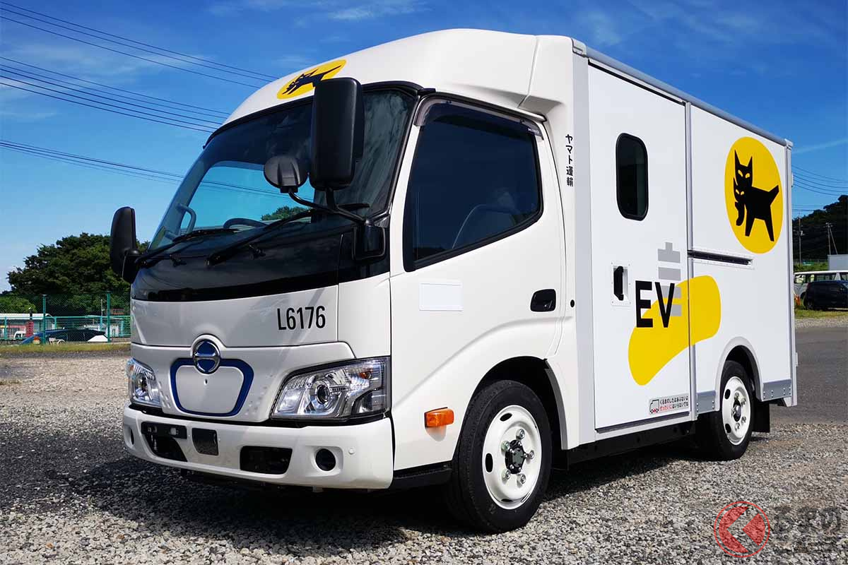 ヤマト運輸が導入する量産型の国産小型商用EVトラック「日野デュトロ Z EV」（画像：ヤマトホールディングス）