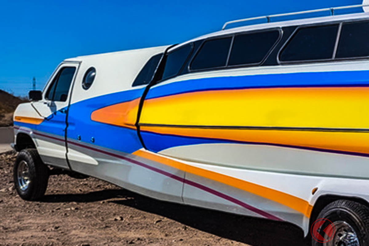 クルマとボートをシームレスに一体化できる「BOATERHOME」(photo:Barrett Jackson Auction)