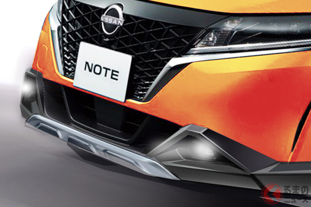 こうなれば「売れるんじゃない?」 新型ノートの4WD仕様をベースにした次期「クロスオーバー」の予想CG(画像作成:くるまのニュース編集部)