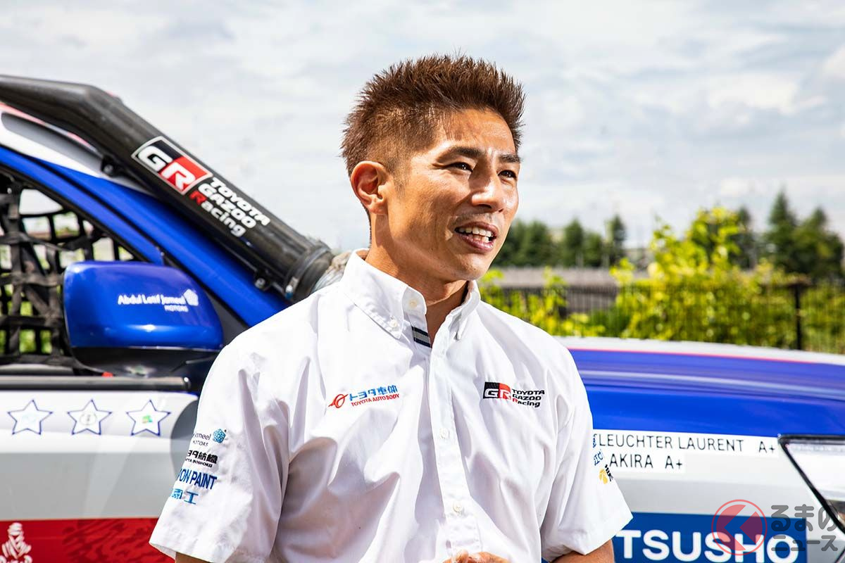 TLCのカーナンバー340車のドライバーである三浦昂選手。ラリーではコ・ドライバーのローラン・リシトロイシター選手と組み参戦する。三浦選手はトヨタ車体の社員ドライバーでもある