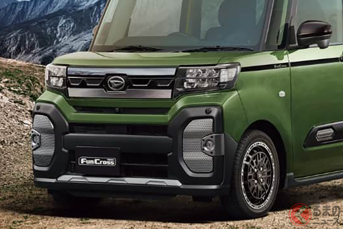ダイハツ新型軽スーパーハイトワゴン「タント ファンクロス」に設定される「RUGGED(ラギッド)」仕様(純正アクセサリー装着車)