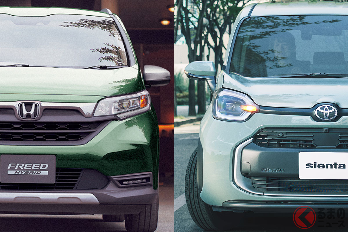 (左)ホンダ 2代目「フリード」/(右)トヨタ 2代目「シエンタ」