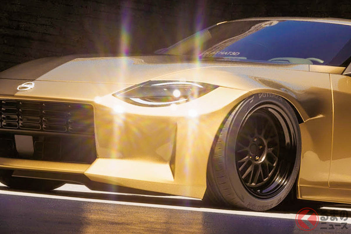 新型「フェアレディZ」のド迫力エアロ仕様「ゴールデンZ」(photo:FLAT HAT 3D Studio)