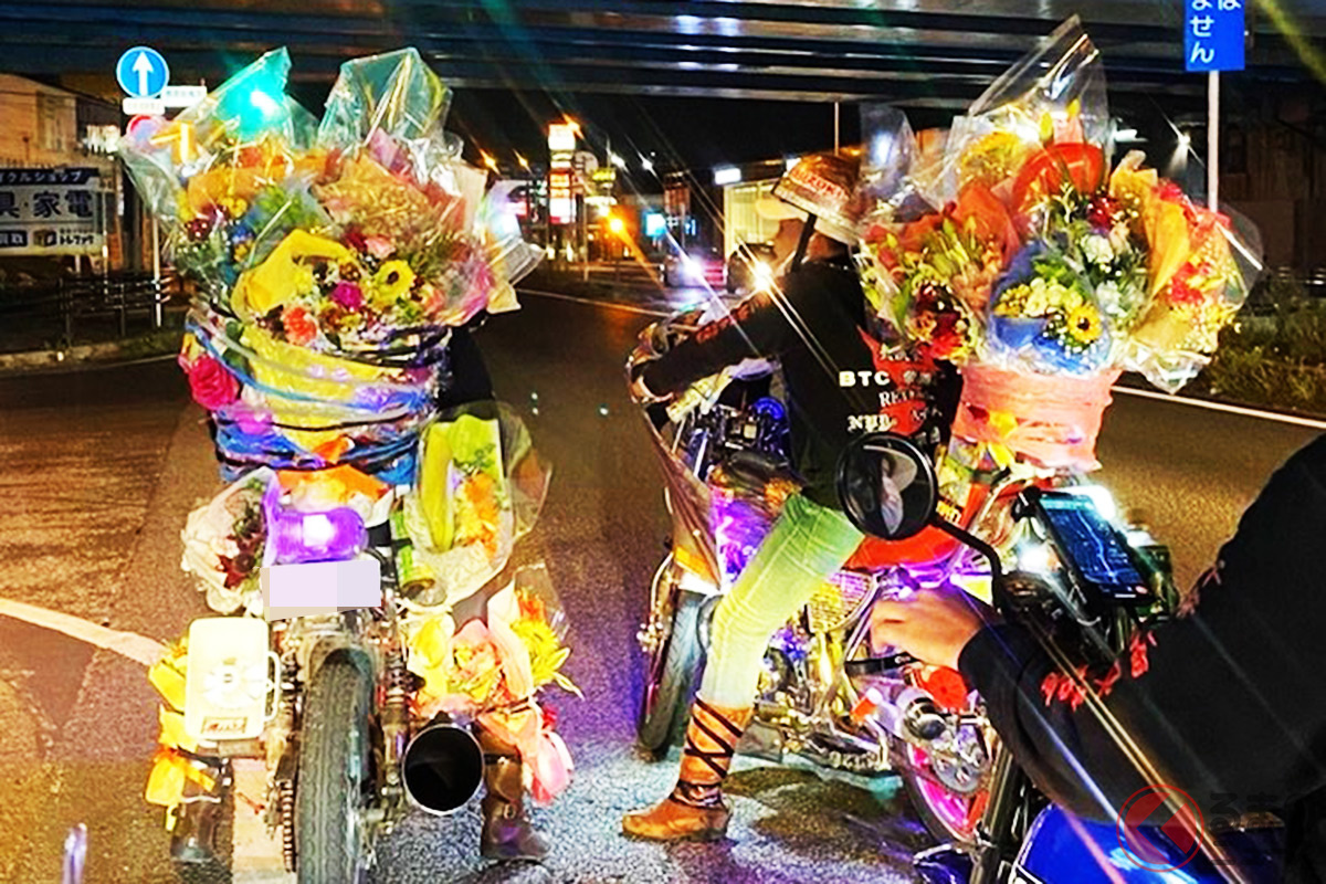 9月25日の夜、千葉県幕張市周辺に全国各地から旧車會が集まった様子(画像提供:写真:佐野真之)