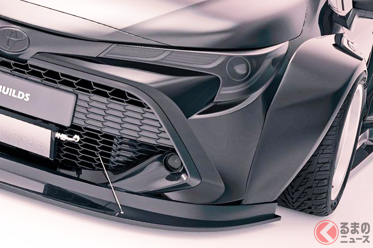 黒く輝くトヨタ「カローラハッチバック」のカスタマイズイメージ(photo:bradbuilds)