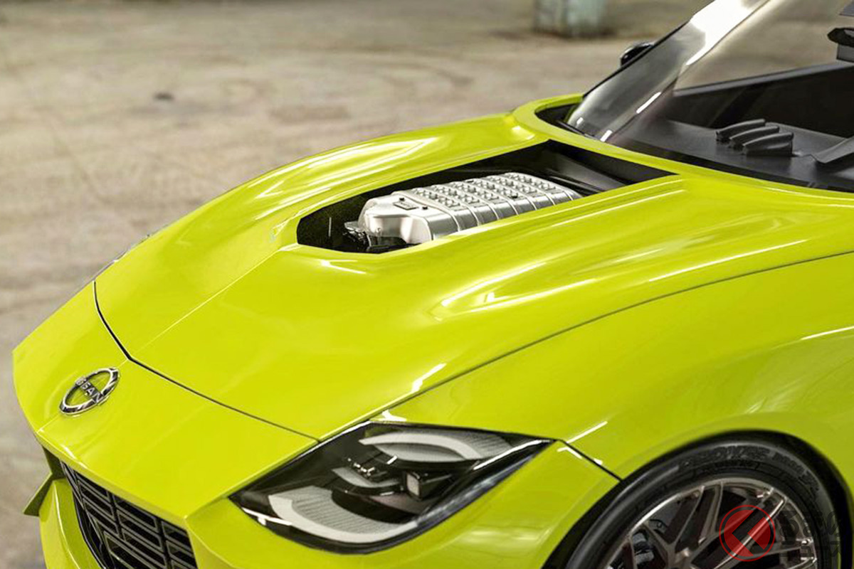 新型フェアレディZにダッジ「チャレンジャー SRTヘルキャット」のV8エンジンを搭載したレンダリングイメージ(photo:Abimelec Design)