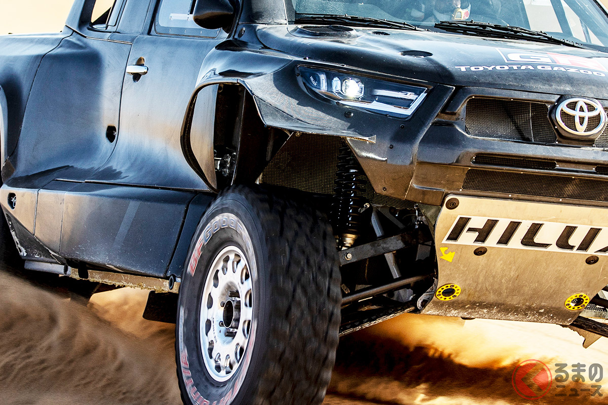 2022年のダカールラリーに参戦を予定しているラリー仕様の「ハイラックス」(プロトタイプ)