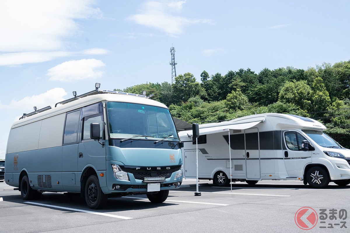 大きなキャンピングカーでも安心して利用できる！ 写真は埼玉県飯能市に2022年8月オープンした最新のRVパーク「メッツァRVパーク」