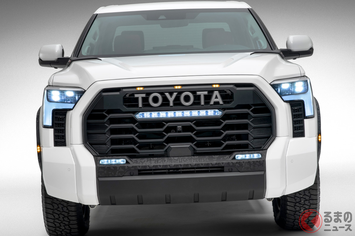 Toyotaロゴ目立つ新型 タンドラ 世界初公開 地上最強のオフロード仕様 Trd Pro とは くるまのニュース Toyotaロゴ目立つ新型 タンドラ 世界初公開 地上最強のオフロード仕様 Trd Pro とは くるまのニュース