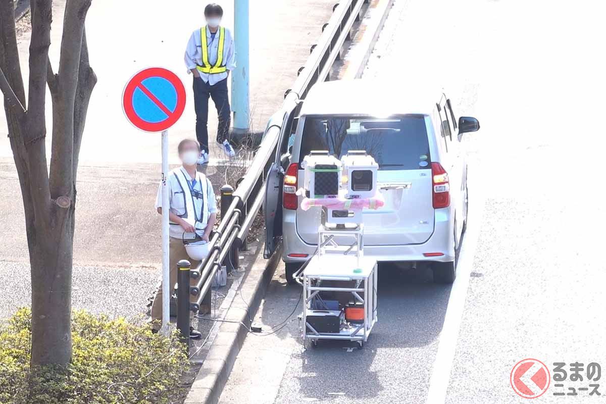 新東京航空計器による公道テスト(撮影:取り締まり情報ワニ@一都三県取締りさん)