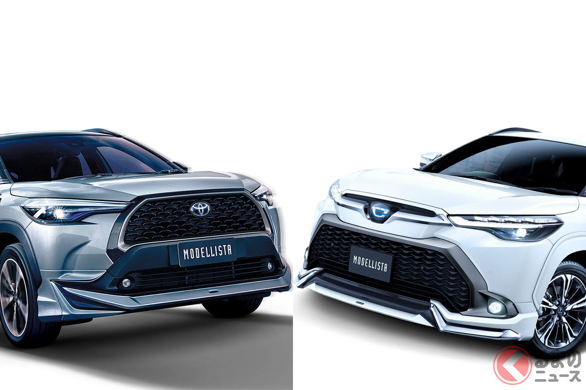 トヨタ「カローラクロス」のモデリスタカスタマイズ。左がタイ仕様、右が日本仕様となる!