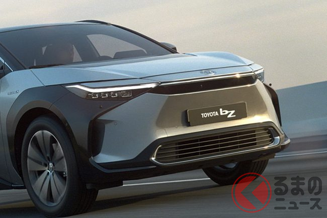 トヨタ新型suv Bz4x 日本仕様公開 スバルと共同開発も トヨタらしさ 健在か 斬新ハンドル採用で22年年央発売 くるまのニュース トヨタ新型suv Bz4x 日本仕様公開 スバルと共同開発も トヨタらしさ 健在か 斬新ハンドル採用で22年年央発売 くるまのニュース
