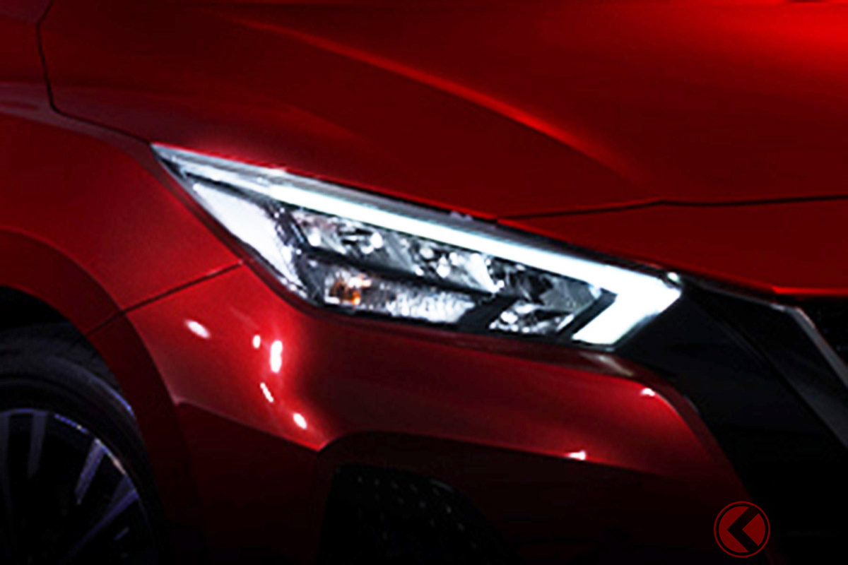 日産のフィリピン法人が公開した新型セダンのティザー画像