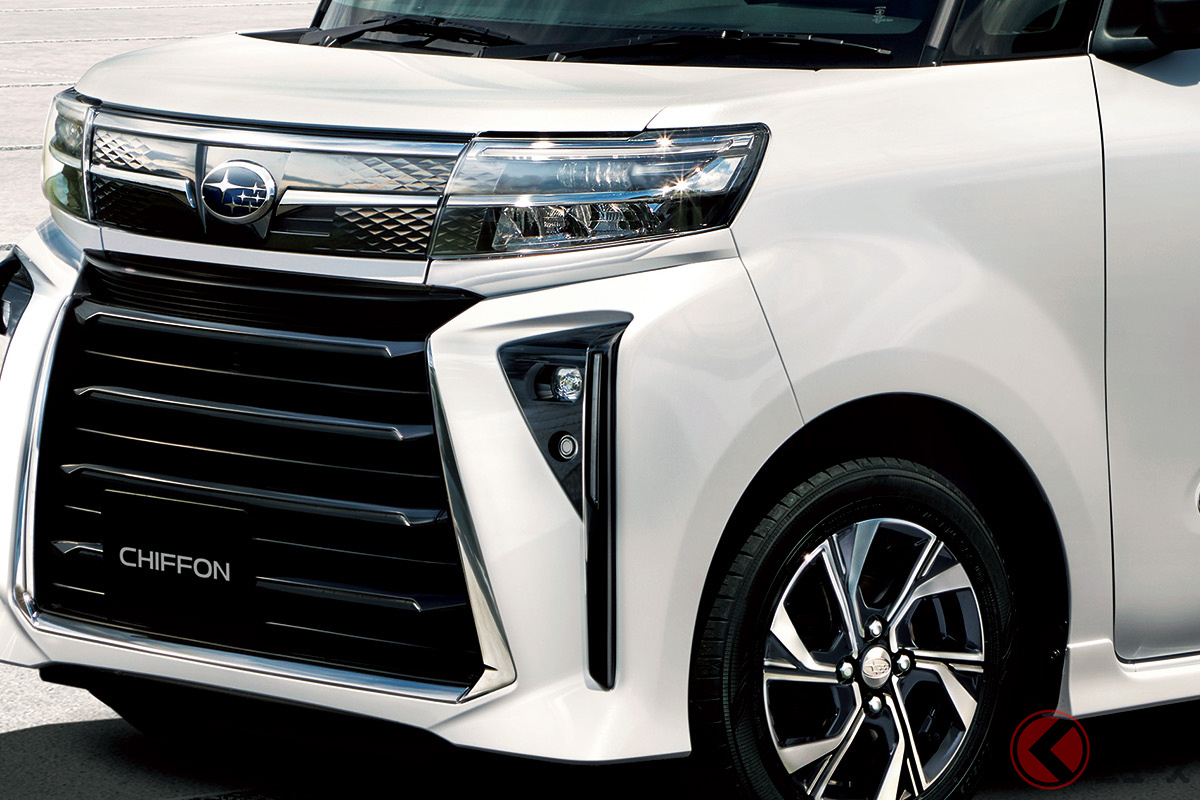 フロントフェイスが一新されたスバル「シフォン カスタム」