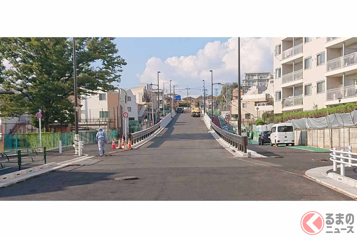 開通区間の中間部付近から淡島通り方面を望む（画像：東京都）