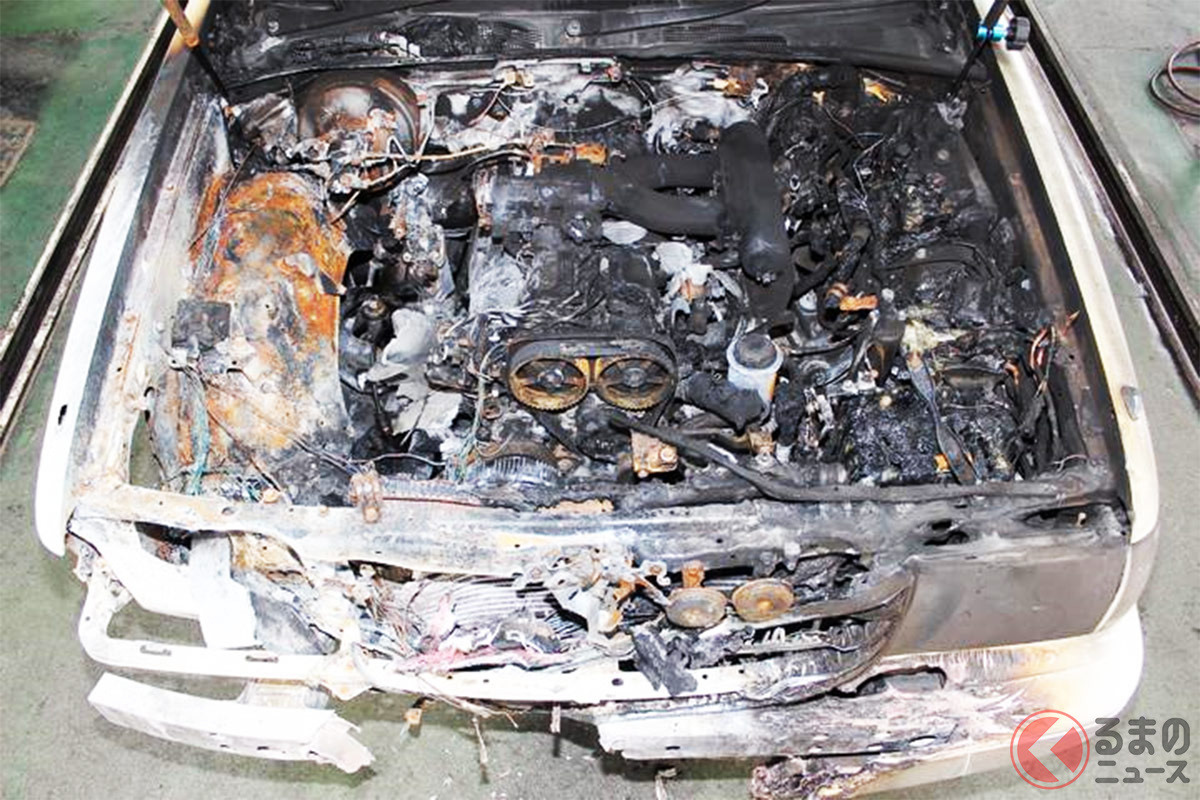 社外品バルブの取り付け不良による火災(写真提供:船橋市役所消防局予防課)