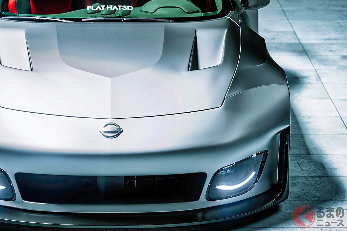 日産新型「フェアレディZ」をスラントノーズ仕様にしたレンダリング(photo:FLAT HAT 3D Studio)
