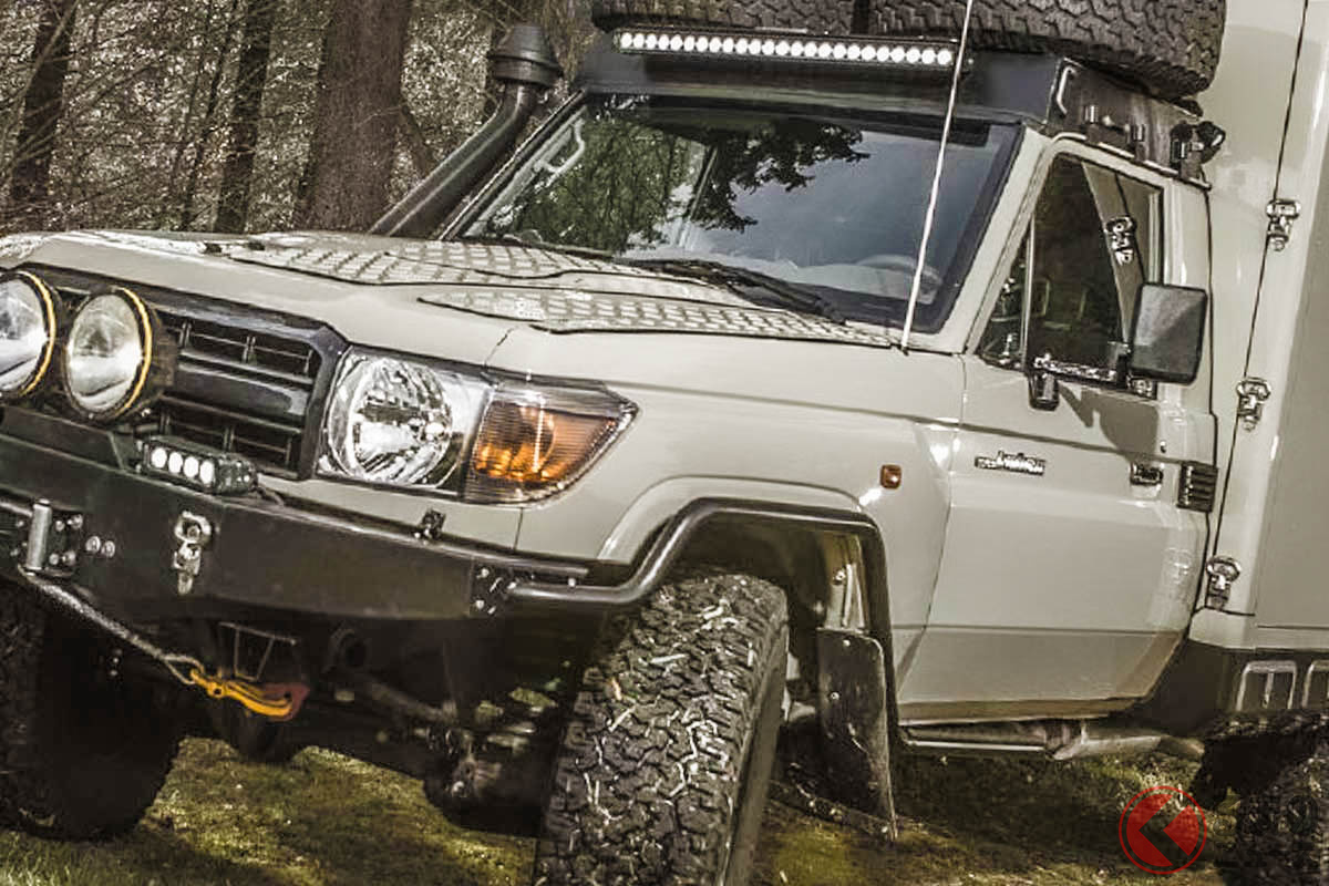 トヨタ「ランドクルーザー70系」の中でも、シングルキャブ仕様を改造した「maltexplorer Toyota」
