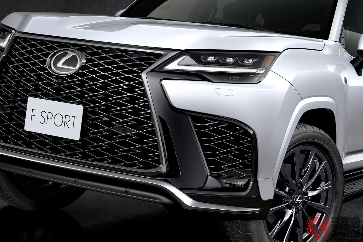 こりゃカッコイイ! 北米や欧州でラインナップされるレクサス新型「LX(F SPORT)」 標準グリルとは異なるFメッシュを採用している