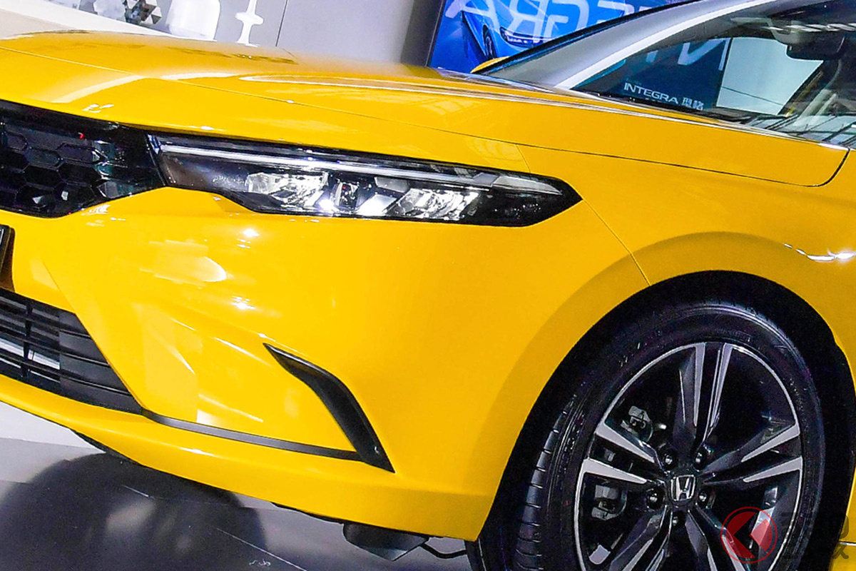 イエローのボディカラーがイカす! 実車が公開された広汽ホンダから発売される新型「インテグラ」