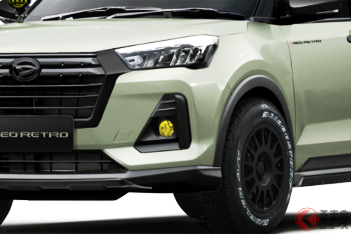 レトロ感強調 ダイハツ新型suv ロッキーネオレトロ 初公開 黒グリル採用の精悍フェイス 尼で登場 くるまのニュース レトロ感強調 ダイハツ新型suv ロッキーネオレトロ 初公開 黒グリル採用の精悍フェイス 尼で登場 くるまのニュース
