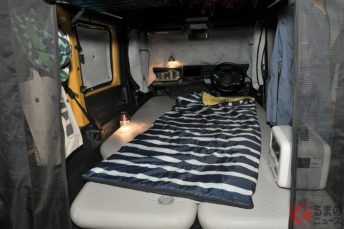 気軽に軽自動車で車中泊? というニーズが高まっているらしい