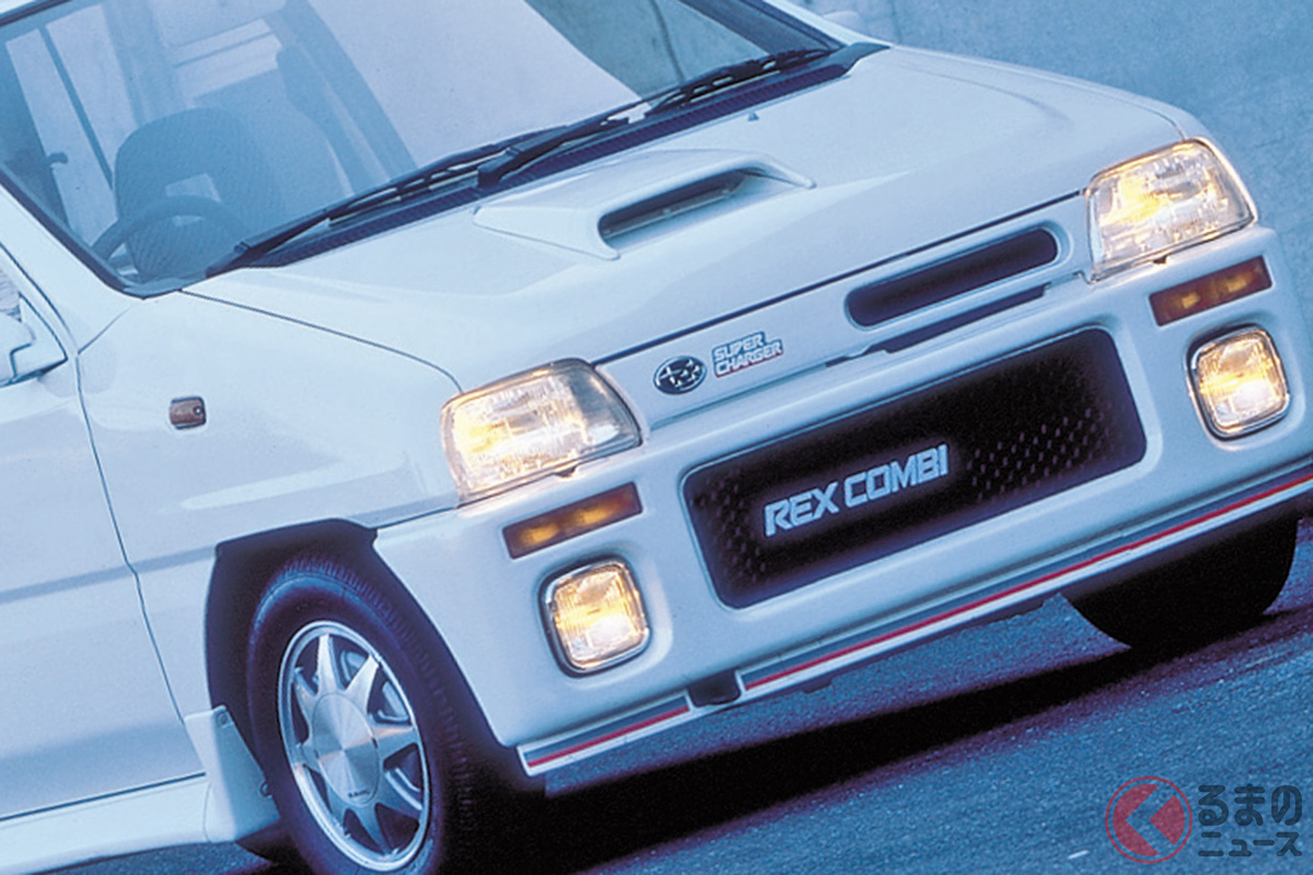 2022年、コンパクトSUVとしてまさかの復活を遂げた「レックス」もかつては軽のネーミングでした! 写真は1988年に登場した3代目 スバル「レックスコンビ スーパーチャージャー VX」