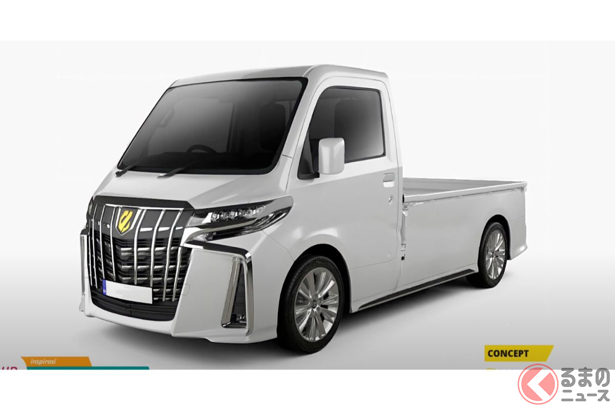 軽トラ がトヨタ アルファード に変身 まさに 農道の高級車 Youtuberのレンダリングがスゴイ くるまのニュース 軽トラ がトヨタ アルファード に変身 まさに 農道の高級車 Youtuberのレンダリングがスゴイ くるまのニュース