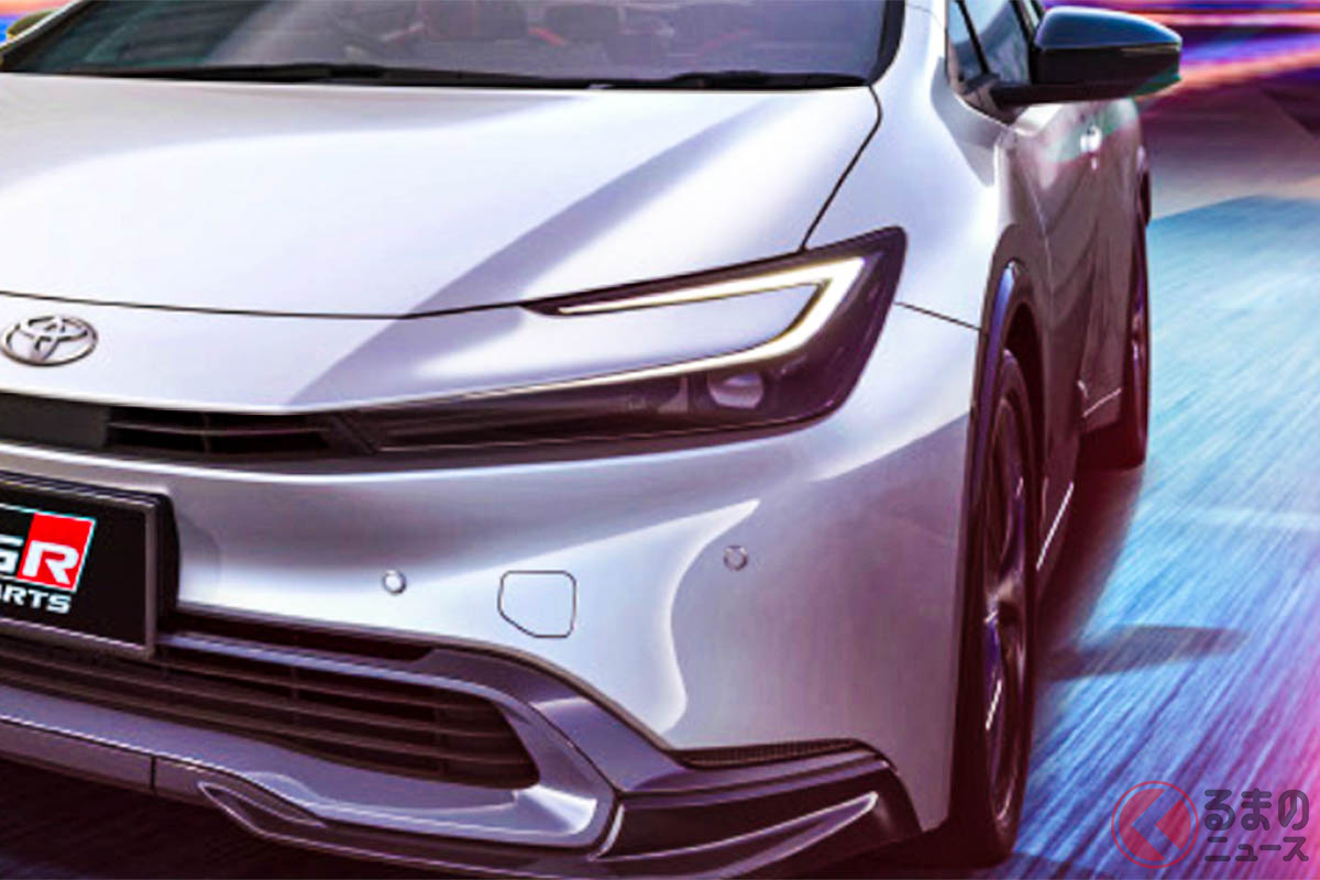 TRDの公式ホームページで公開されたGRパーツを装着した新型「プリウス」