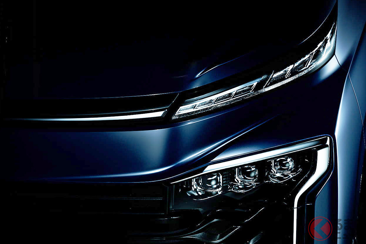 トヨタが公開した新型「ヴォクシー」のティザー画像