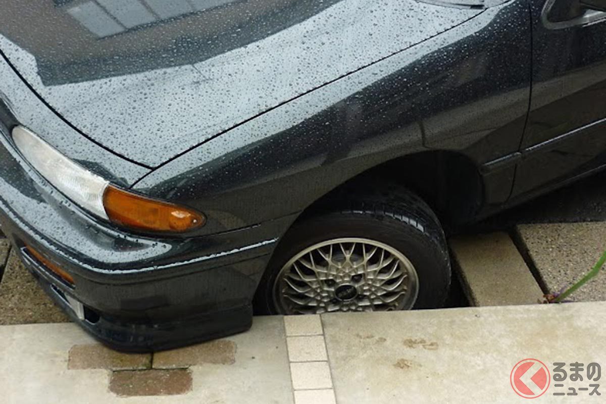 脱輪などでホイールがキズつくことがある