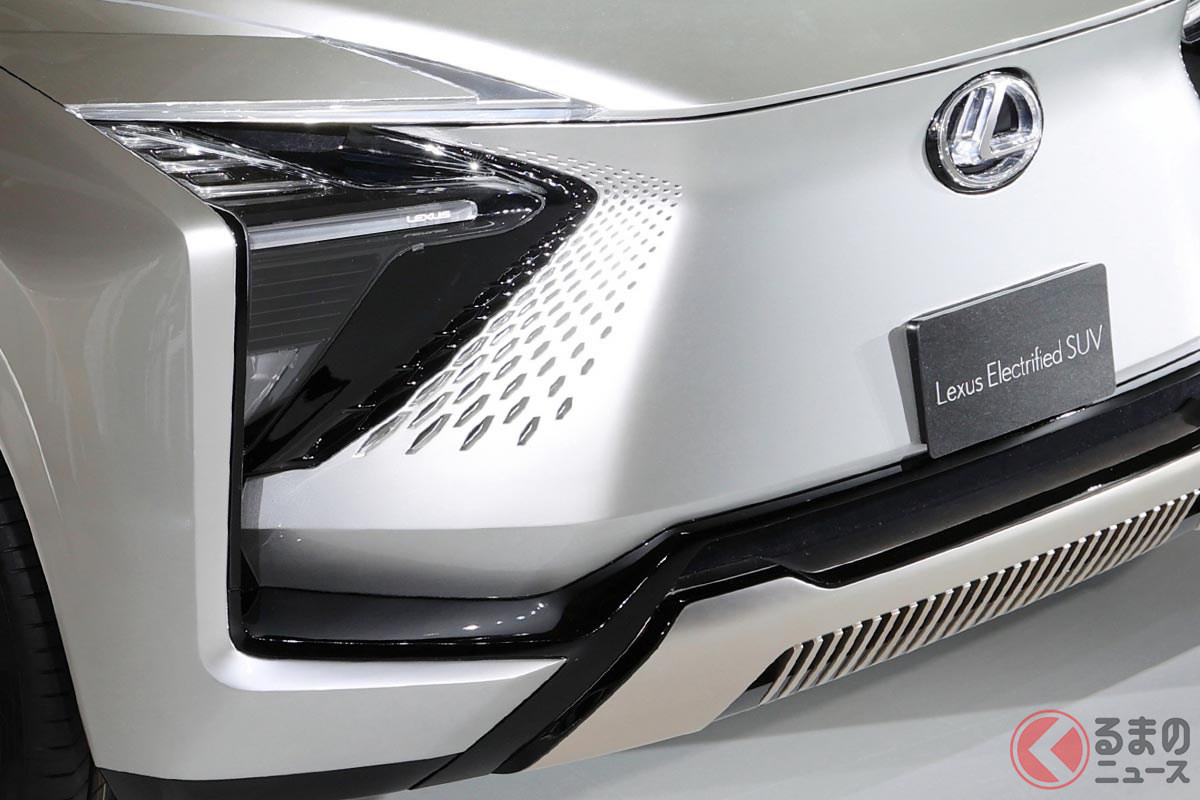 レクサスの大型SUV「エレクトリファイドSUV」(撮影:三橋仁明/N-RAK PHOTO AGENCY)